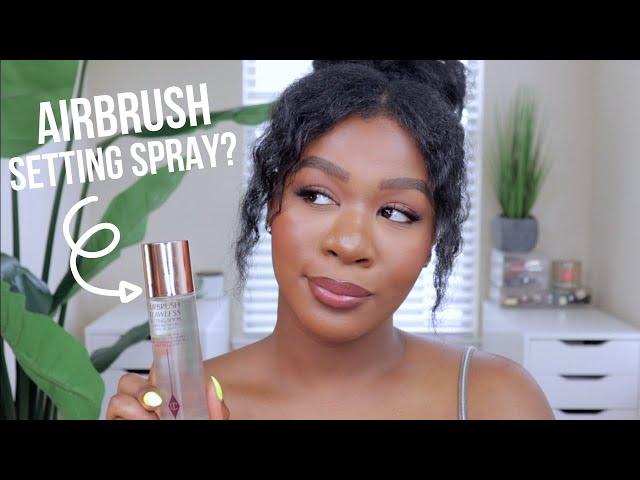 CHARLOTTE TILBURY AIRBRUSH FLAWLESS SETTING SPRAY l REVIEW + WEAR TEST!