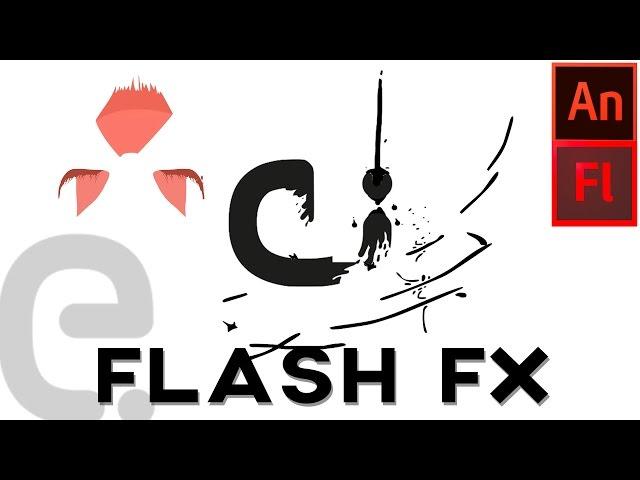 Adobe Flash / Animate cartoon splash flash logo reveal | Motion Graphics Tutorial