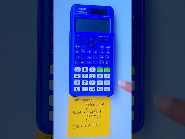 Initializing scientific #calculator or Reset to default settings or Clear all data #education