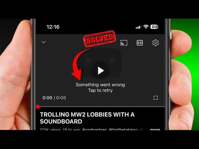 How To Fix YouTube Something Went Wrong On iPhone