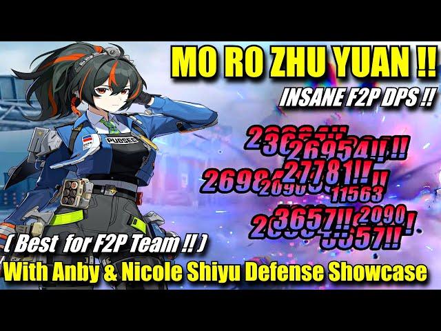 M0 R0 ZHU YUAN IS INSANE F2P DPS !! With Anby & Nicole F2P Team - Shiyu Defense Showcase