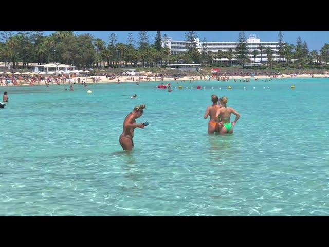  Ayia Napa Nissi Beach  | Stunning Water & Vibes ️ | Best Beach in Cyprus! 