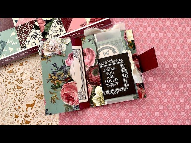 One 12x12 Paper ~ Functional Folio Folder, Hidden Paper Clip | EASY Step by Step TUTORIAL