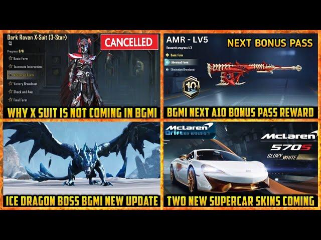  X suit Not Coming in BGMI ( BIG REASON ) | Next Bonus pass Rewards | ICE DRAGON Coming in BGMI