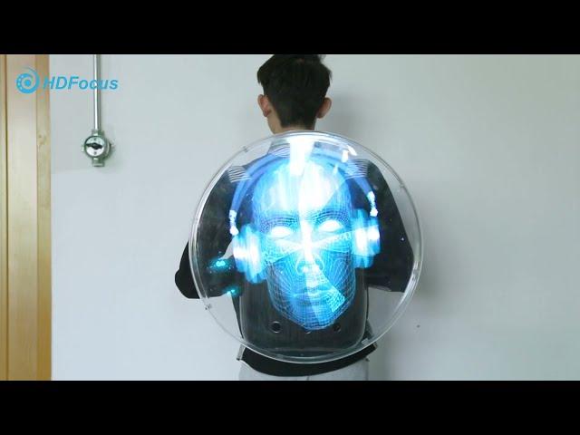 50cm 3d hologram fan with backpack and cover protected