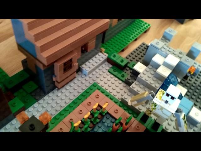 LEGO Minecraft деревня набор на обзор