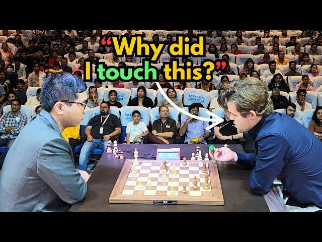 Magnus Carlsen picks up the wrong piece and regrets it | Carlsen vs So