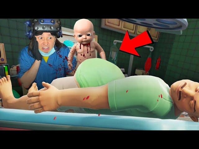 САМЫЙ ХУДШИЙ АКУШЕР В МИРЕ! (Surgeon Simulator VR)