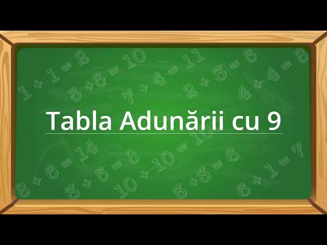 Tabla adunării cu 9 | adunarea cu 9 [video]