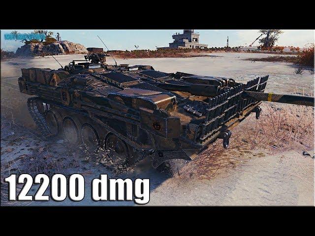 Занял удачную позицию  12к урона  World of Tanks Strv 103B (шведская пт-сау)