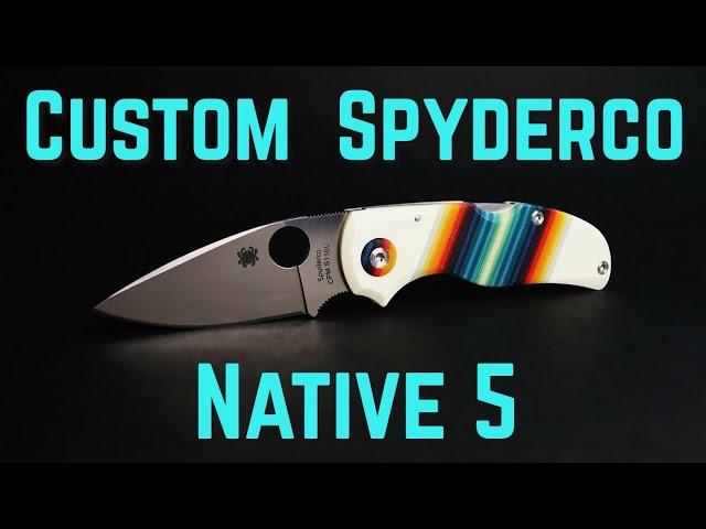 Creating A Custom Spyderco Native 5 Pocket Knife!!! #custom #handmade #edc