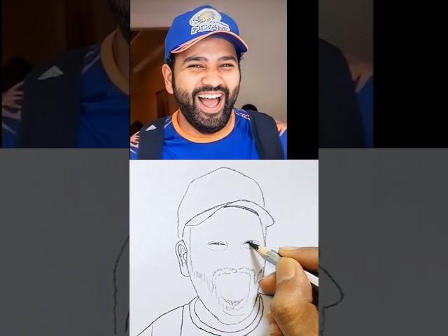 Rohit sharma drawing #shorts