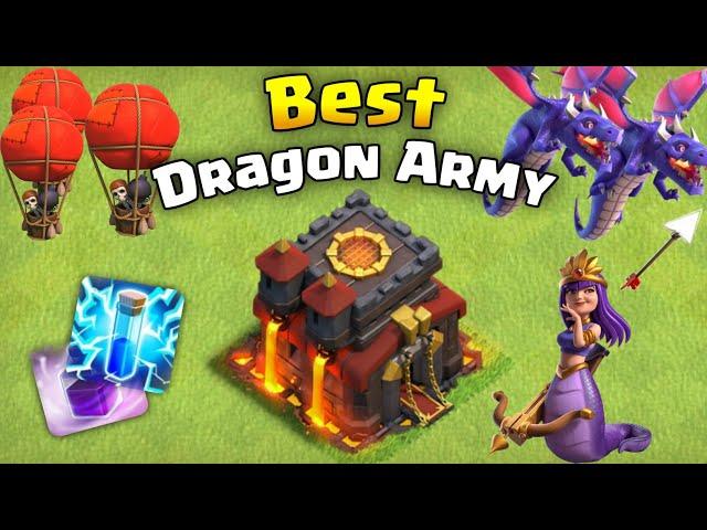 Best Th10 Drag Zap Attack | Th10 Zap Dragon Tutorial 2024