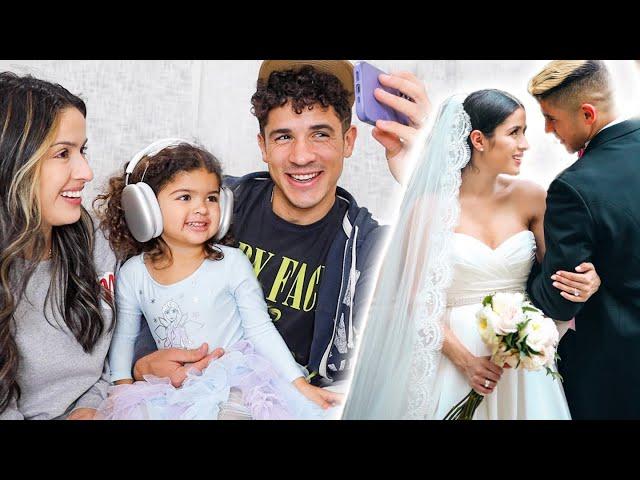 3 Year Old Daughter REACTS To Our WEDDING VIDEO.. EMOTIONAL 