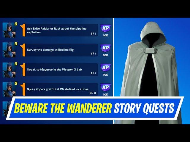 Fortnite Complete Story Quests - How to EASILY Complete Epilogue - Beware The Wanderer Quests