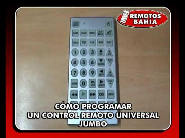 CÓMO PROGRAMAR UN CONTROL REMOTO UNIVERSAL JUMBO SENTRY RMC10 REMOTOS BAHIA