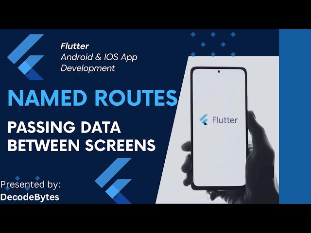 Flutter Tutorial: Named Routes and Passing Data Between Screens | Navigation Made Easy | #flutter