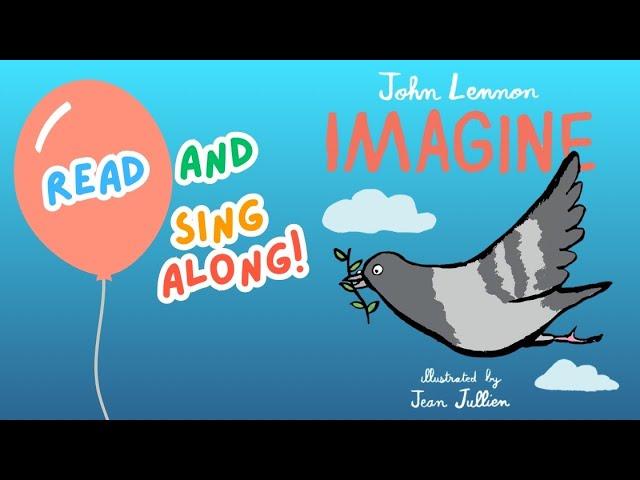 "Imagine" by John Lennon Children's Book Singalong Lyric Video | The Beatles Music for Kids