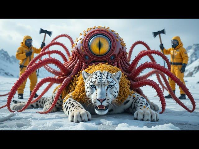 Snow Leopard Infested with Parasitic Bees And parasitic Octopus Rescued By A Brave Rescue Team