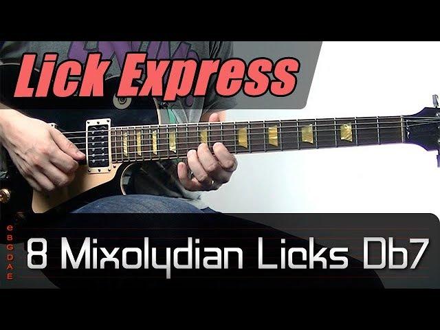 8 Mixolydian Licks in Db7