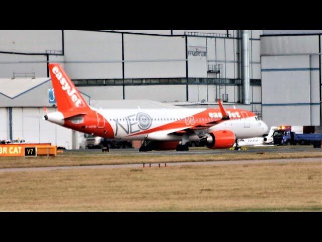 NEO FIRST VISIT EASY JET Airbus A320-251N(SL) G-UZHD to Manchester 25/01/18