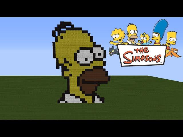 Minecraft Pixel Art Tutorial: Homer Simpson