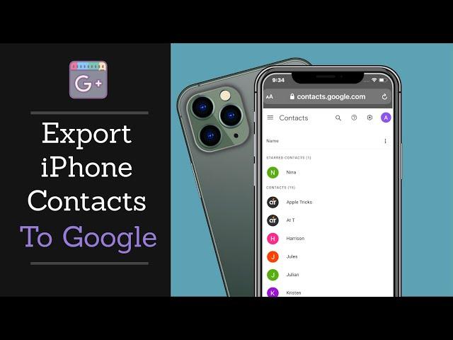 Export Contacts from iPhone to Google Account| Sync iPhone Contacts to Gmail