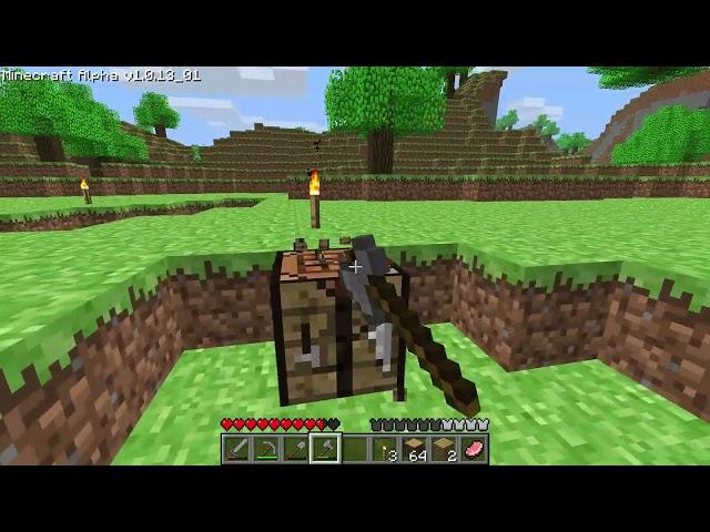 Minecraft Alpha 1.0.13 Episode 2 : Building a house