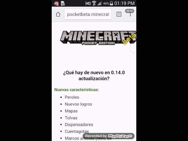 MINECRAFT PE 0.14.0 YA ESTA LA BETA