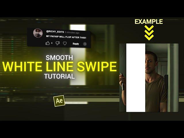 smooth WHITE LINE SWIPE - after effects tutorial