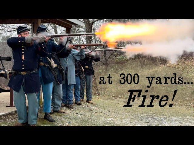 Volley Fire at 300 yards, and what Civil War bullets sound like in flight