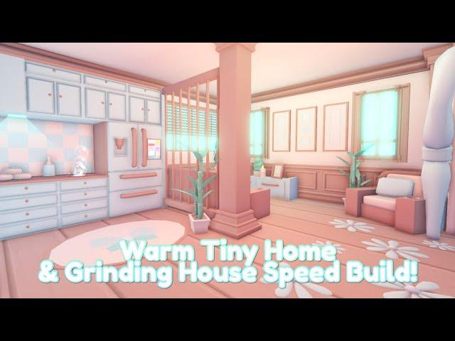 Warm Aesthetic Tiny Home & Grinding House Speed Build in Adopt Me! ️