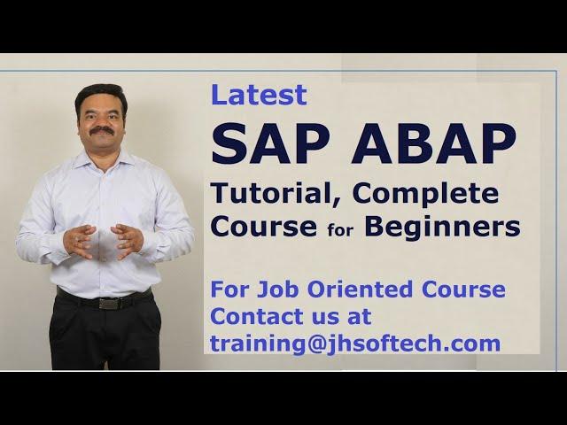 SAP ABAP Tutorial for Beginners in SAP ERP