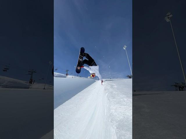 hand plant #snowboarding #redbull #athlete #training #winter #olympics #snow #mountains
