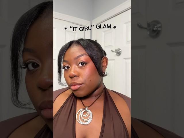 “IT GIRL” SOFT GLAM ️ #makeupshorts #darkskinmakeup #glowingskin #itgirl #glowup