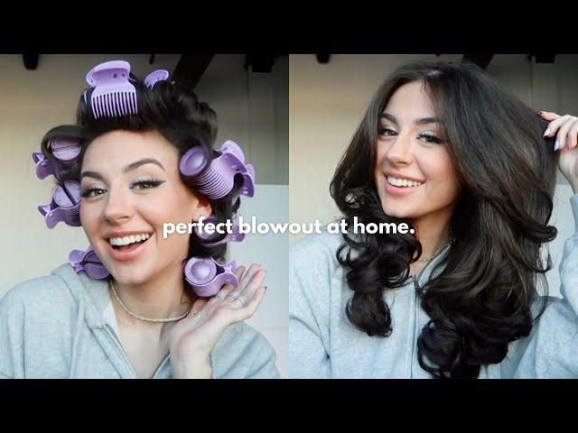 EASY SALON BLOWOUT AT HOME USING HOT ROLLERS