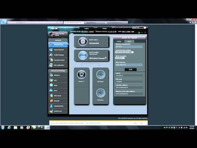 ASUS RT-N66U  Wireless Setup