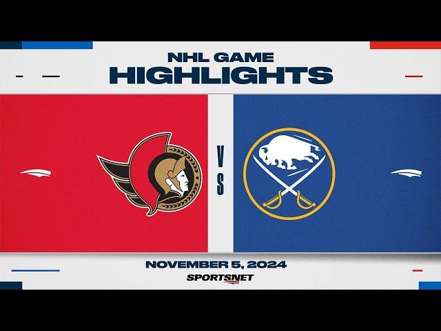 NHL Highlights | Senators vs. Sabres - November 5, 2024