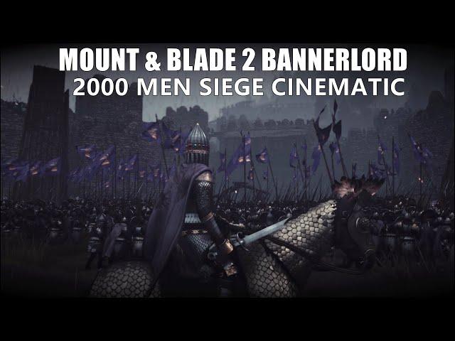 Mount&Blade 2 Bannerlord Massive 2000 Men Cinematic Siege Battle l Empire vs Battania Ultra Graphics