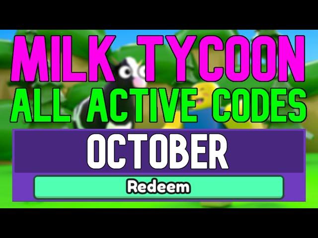 Milk Tycoon Codes October 2022 ROBLOX WORKING Milk Tycoon Codes