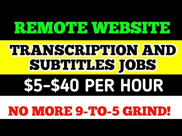 Work From Anywhere: Remote Website for Transcription and Subtitles Jobs with Amberscript