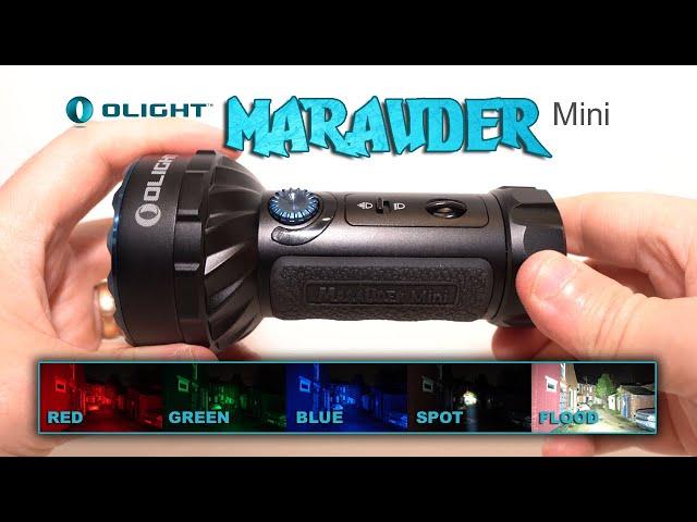 OLIGHT MARAUDER mini - 7000 lumens flashlight with separate Spot LED + Red, Green & blue lights!!!