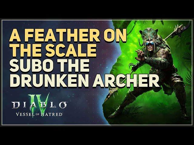 A Feather on the Scale Subo the Drunken Archer Companion Diablo 4