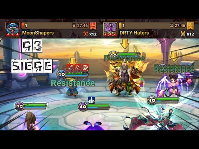 G3 SIEGE : MoonShapers / DRTY Haters - Nyx BUFF Got to Me... (and IDK How) - Summoners War