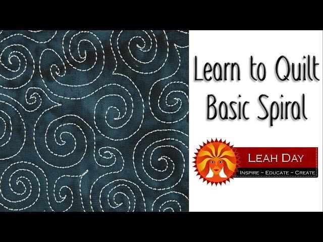 Basic Spiral Beginner Free Motion Quilting Design Tutorial