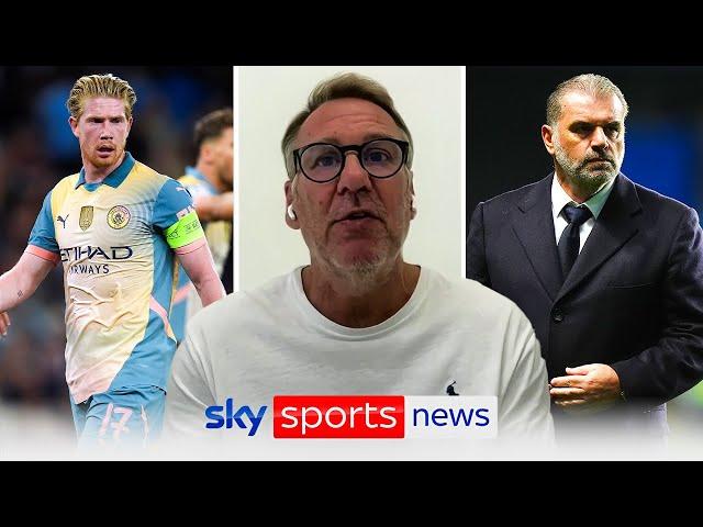 Paul Merson reacts to Tottenham's last minute 2-1 winner and Manchester City's frustrating 0-0 draw