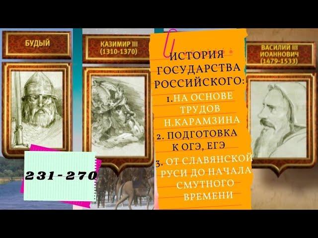 ИСТОРИЯ ГОСУДАРСТВА РОССИЙСКОГО. Все серии подряд. 231-270с. От Славянской Руси до Смутного времени