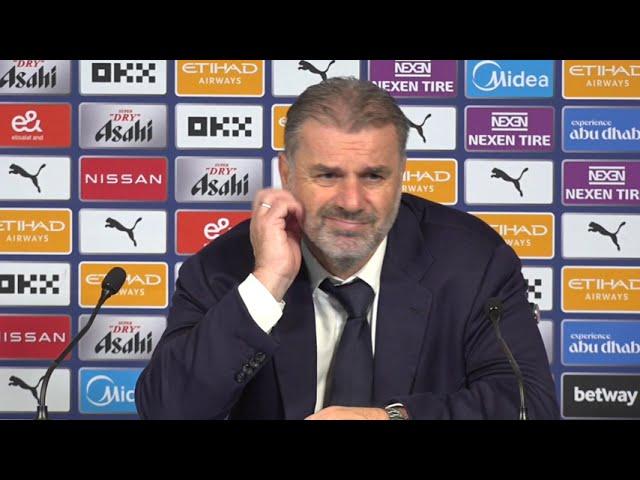 "CREDIT TO THE LADS, OUTSTANDING!" PRESS CONFERENCE: Ange Postecoglou: Manchester City 0-4 Tottenham