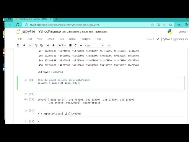 Count Columns in Python data frame