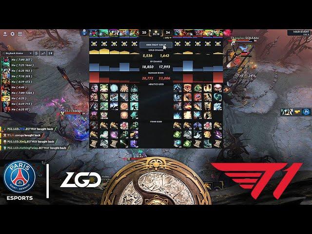 FIRST 10-man BUYBACK FIGHT in TI HISTORY - PSG.LGD vs T1 TI10 The International 10 - DOTA 2